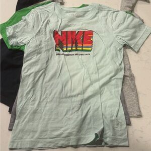 Nike Kids Mint Tee with Vibrant Logo